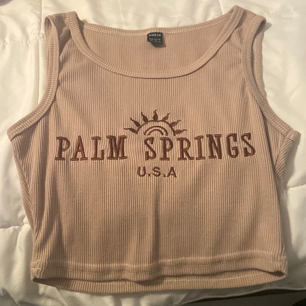 Palm Springs Ribbed Crop Top Size XS